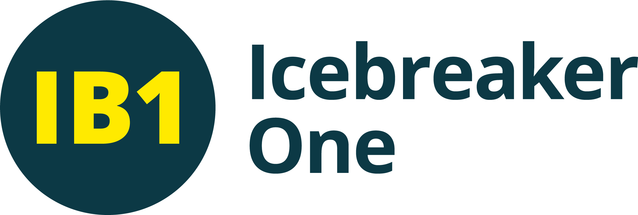Icebreaker One: blue roundel and dark blue text