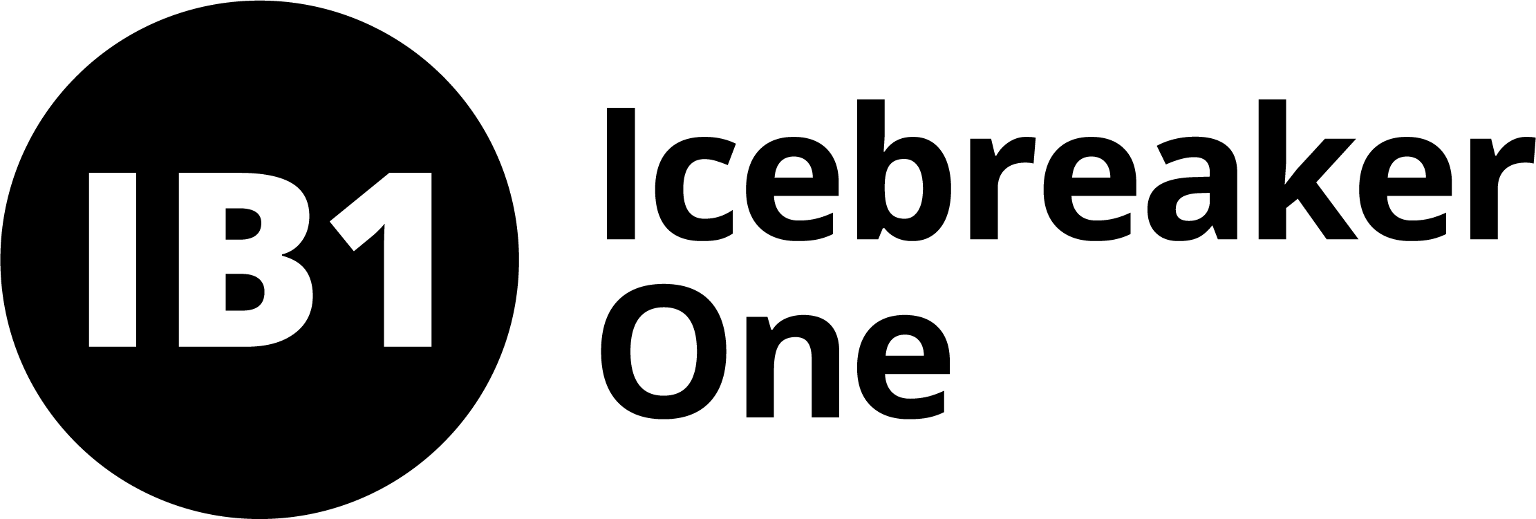 Icebreaker One: black roundel and black text