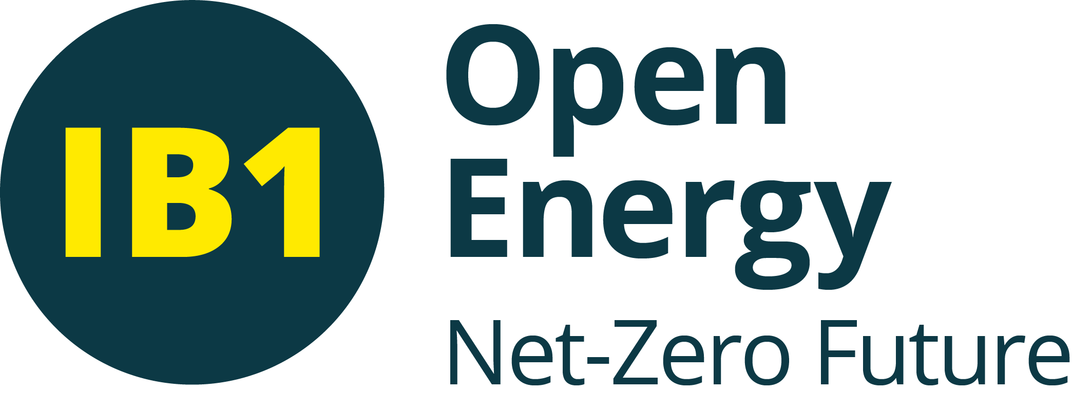 IB1 Open Energy + strapline: blue roundel and dark blue text