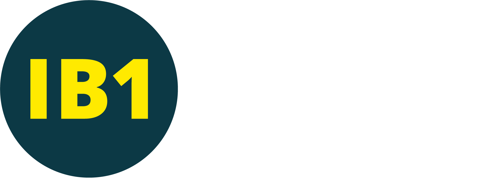 IB1 SERI + strapline: blue roundel and white text